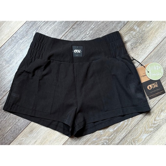 NWT PICTURE Organic HATIC Shorts Women's Black Reflective size small - Picture 1 of 5